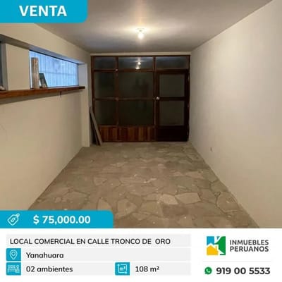 EN VENTA Local comercial en callejn Tronco de Oro  Yanahuara