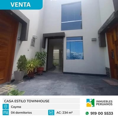 VENTA Casa de estreno tipo Town House en Cayma