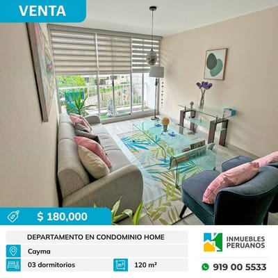 EN VENTA Hermoso departamento en Condominio Home