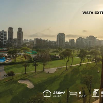 BAJO DE PRECIO Venta Departamento en San Isidro con La Mejor Vista Al Golf