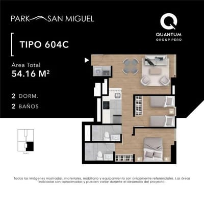 Departamento en Estreno en Condominio Seguro San Miguel