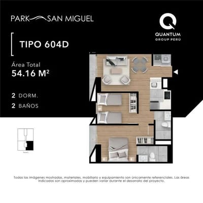 Departamento en Estreno en Condominio Seguro San Miguel
