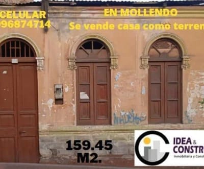En Mollendo se vende casa como terreno