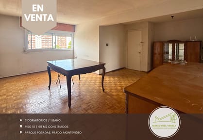 Venta de apto alto de 3 dorm. en Parque Posadas con vistas despejadas