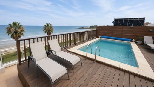 VENTA APARTAMENTO BUCEO FRENTE AL MAR, 3 DOR, BALCON,GARAGE,PISCINA CLIMATIZADA