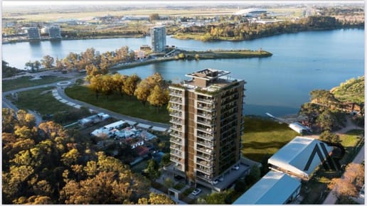 Apartamento en Borneo sobre Lago Calcagno