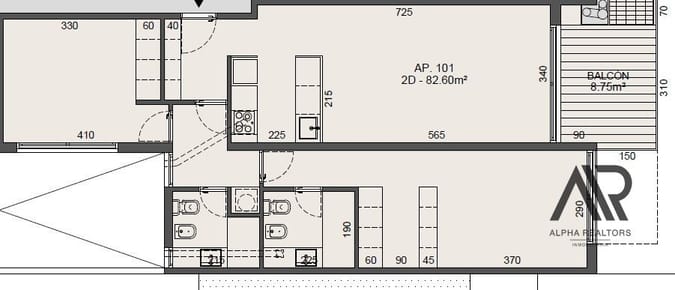 Apartamento de 2 dormitorios, con balcón y parrillero. Entrega: marzo 2028
