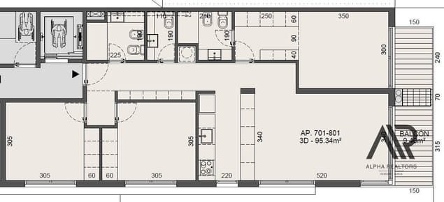 Apartamento de 3 dormitorios, con balcón y parrillero. Entrega: marzo 2028