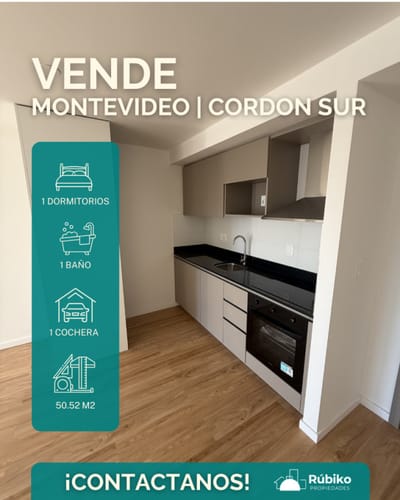 Venta apartamento 1 dormitorio en Cordón Sur, orientación norte y bajos gastos