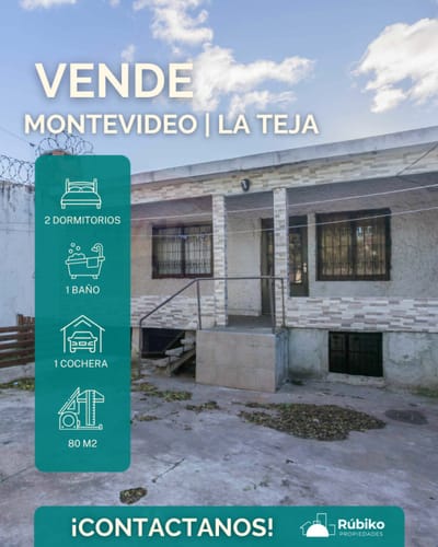 Venta de casa de 2 dormitorios en La Teja Apta ANV