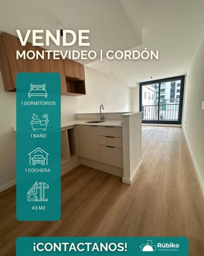 Apartamento a estrenar con balcón en Cordón Sur