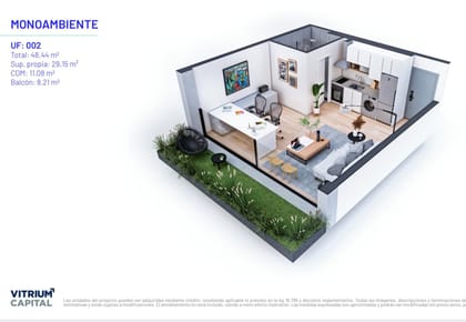 OPORTUNIDAD 12% desc pago contado INVERSORES ULTIMOS 3 MONOAMBIENTES VIV PROMOVIDA