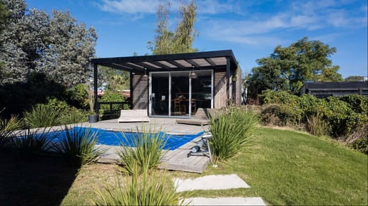 Casa con piscina y barbacoa en Balneario Buenos Aires · Ideal renta turística