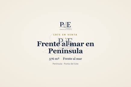 En venta lote exclusivo frente al mar en Peninsula, Punta del Este
