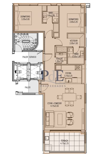 Apartamento en venta de 2 dormitorios en Mansa, Punta del Este