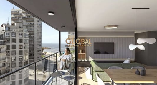 Donde Montevideo se encuentra con el mar - Venta Pocitos 2D Piso alto Frente Amenities