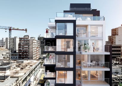 Gran planta de 1 dorm con terraza de 8m2. Exclusivo edificio