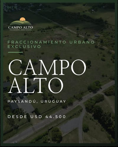 Terrenos de 2.000 m² en zona residencial exclusiva de Paysandú. El lugar ya está. Solo falta tu proyecto.