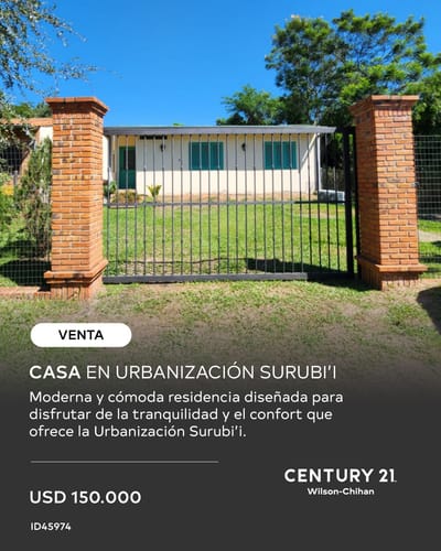 VENDO CASA EN URBANIZACIÓN SURUBI'I 