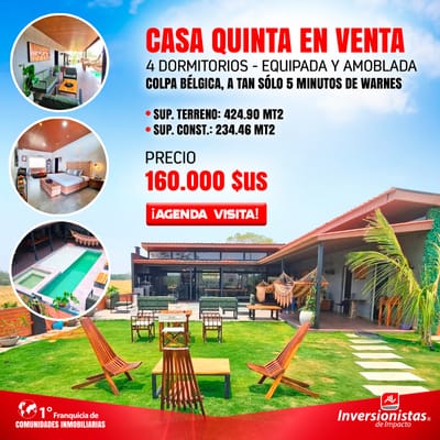 EN VENTA CASA QUINTA  
