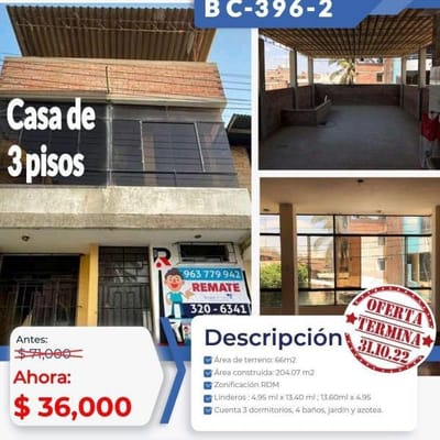 Venta de Casa en Catacaos $36,000