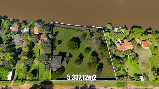 TERRENO CON 80MTS SOBRE EL RÍO PARAGUAY