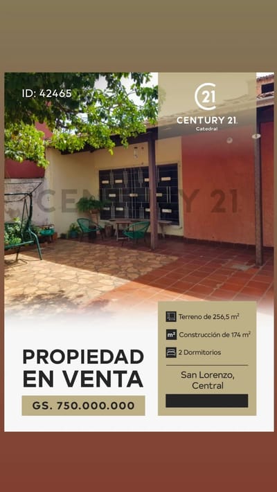 VENDO PROPIEDAD EN EL CENTRO DE SAN LORENZO