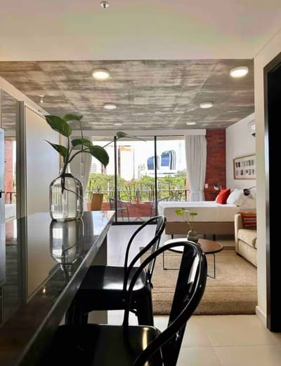 Departamento monoambiente amoblado en Flats del Sol - Las Lomas, Asunción