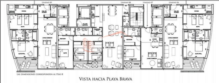 Apartamento de 3 dormitorios en Brava - Punta del Este