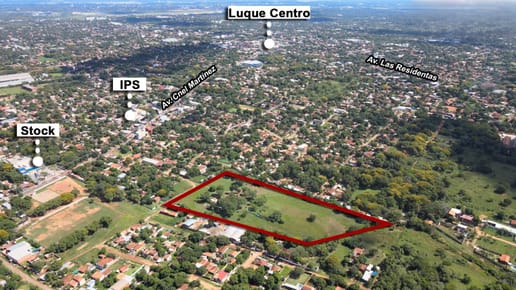 A POCOS MINUTOS DEL IPS LUQUE, SE ENCUENTRA A LA VENTA ESTE IMPONENTE TERRENO