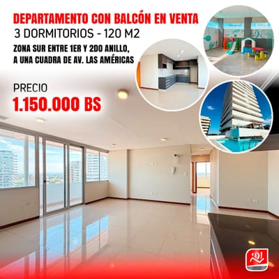 DEPARTAMENTO A ESTRENAR DE 3DORMITORIOS CON BALCÓN