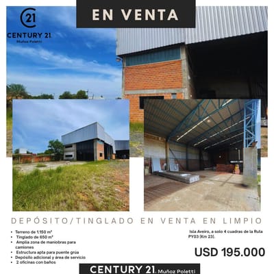 VENDO DEPOSITO EN LIMPIO