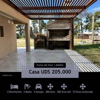 Casa, 2 dormitorios, Punta del Este