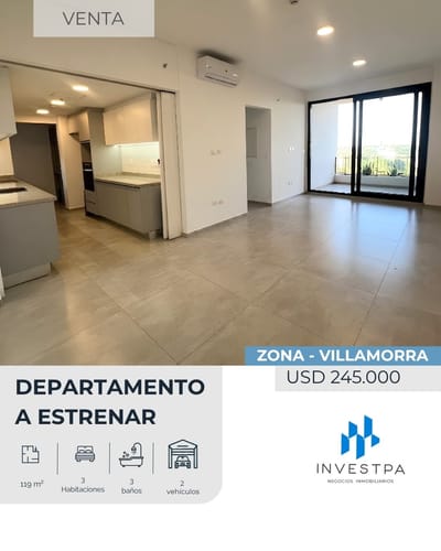 EN VENTA DEPARTAMENTO DE 3 HABITACIONES A ESTRENAR