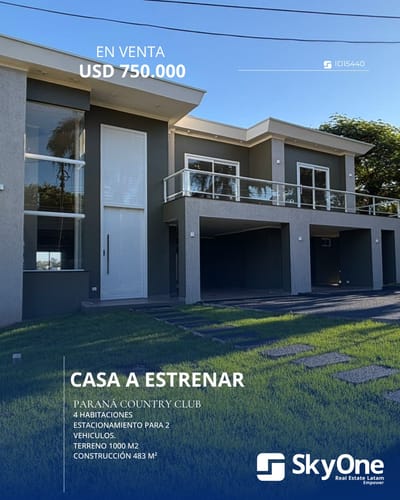 Vendo casa en el Parana Country Club