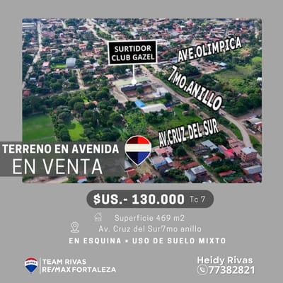 Terreno En Avenida En Venta