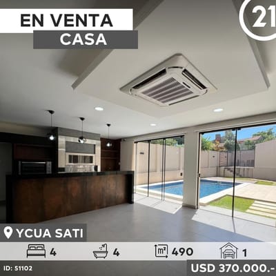 VENDO CASA REMODELADA PARA OFICINA O VIVIENDA EN YCUA SATI, 490M² DE TERRENO 