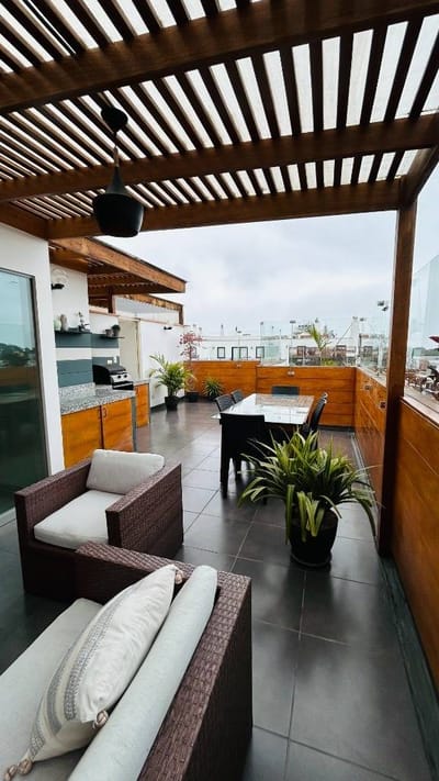 Dúplex amoblado con terraza y parrilla en Barranco