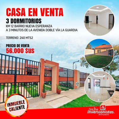 CASAS GEMELAS A ESTRENAR DE 3 DORMÍTORIOS EN VENTA