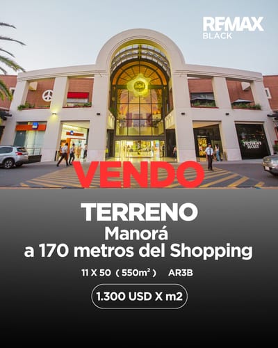 Terreno En Venta Shoping Del Sol 