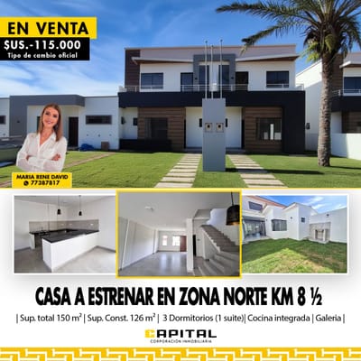 CASA A ESTRENAR EN VENTA – ZONA NORTE