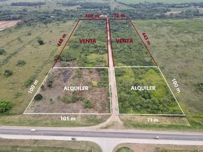 En Venta de 1 Hasta 8 Hectáreas Sobre Carretera Cotoca - Pailas 
