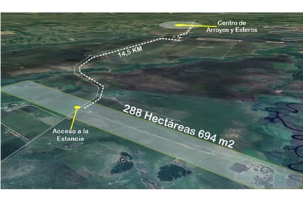 VENDO CAMPO DE 2.880.694m2 en Paraguay, Arroyos y Esteros