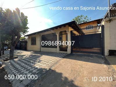 Vendo casa en Sajonia Asunción 