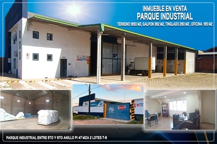PARQUE INDUSTRIAL, INMUEBLE EN VENTA 5TO Y 6TO ANILLO