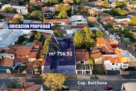 Terreno-Venta-1973 Cap. Battilana, San Vicente, Asunción