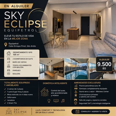DEPARTAMENTO AMOBLADO EN ALQUILER EN EQUIPETROL