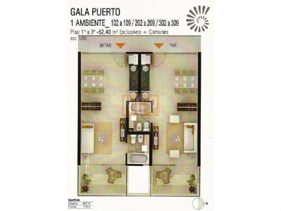 Apartamento en Peninsula, Monoambiente