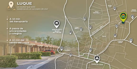VENDO DUPLEX DE DOS DORMITORIOS - BARRIO CERRADO ARANDU - LUQUE