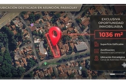 TERRENO DE 1.036M2 DE INVERSIÓN SANTÍSIMA TRINIDAD, ASUNCIÓN